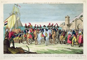 Napoleone (1769-1821) in partenza per Golf Juan, 1 marzo 1815